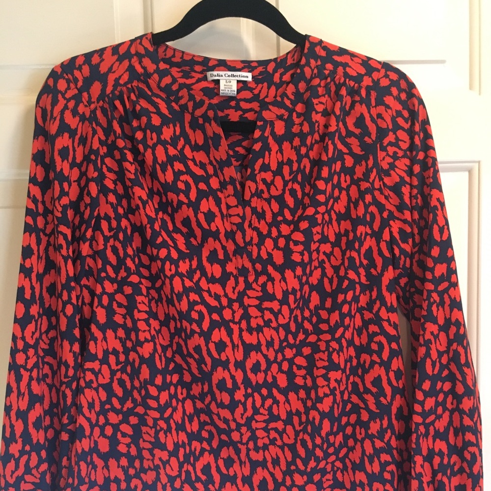 Animal print tunic top blouse
